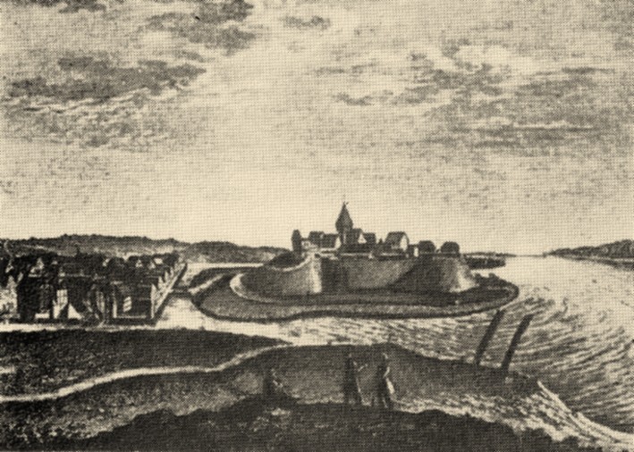 View of Klaipėda Castle and city. Engraving is dated on 1535