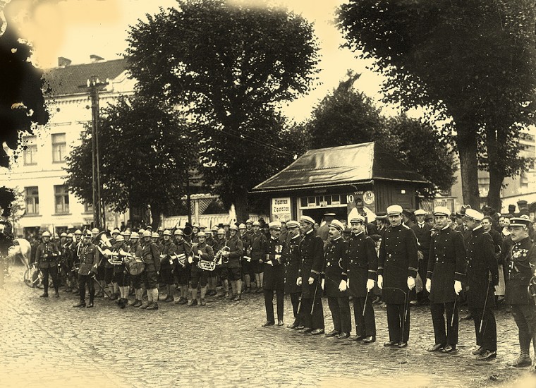 Parade of the French war garrison Theatre Square about 1921-1922